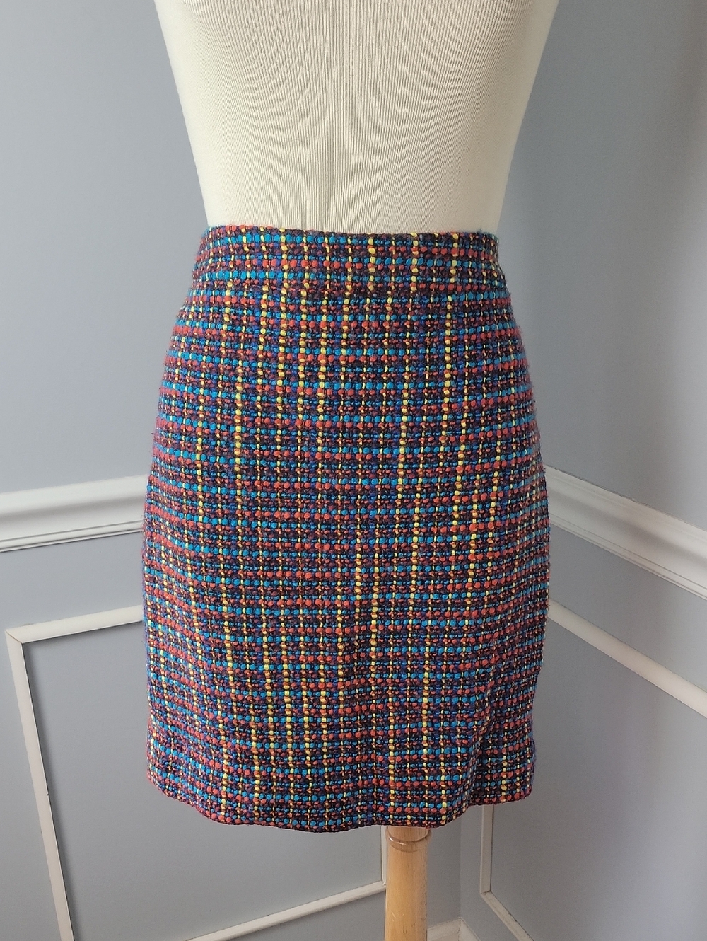 KATE SPADE Multi-Color Retro Tweed Office Professional‎ Straight Pencil Skirt 2